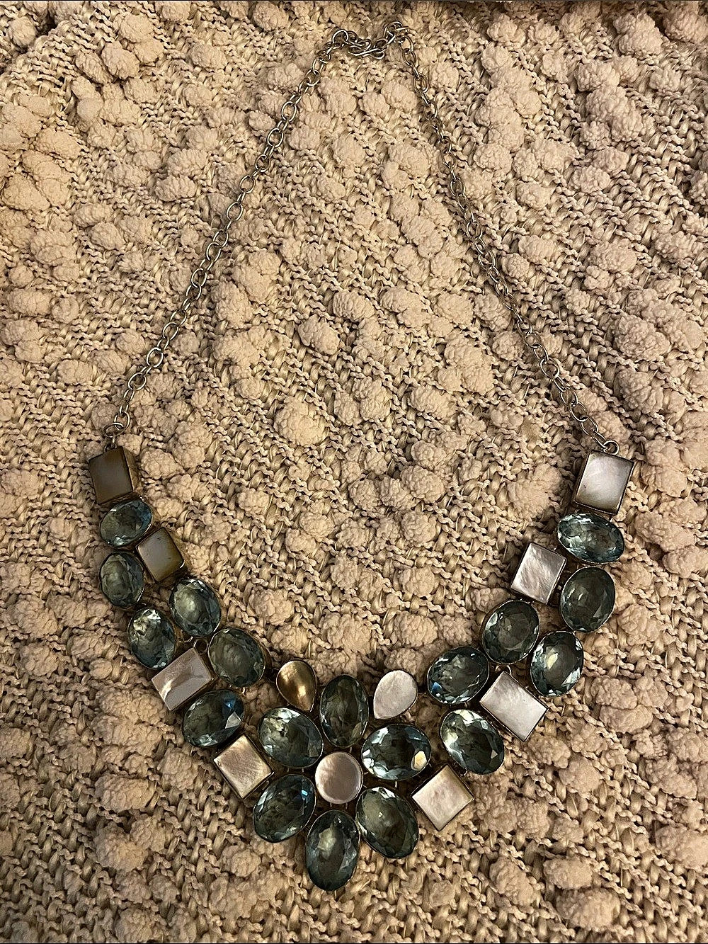 Natural Prasiolite (Green Amethyst) Statement Necklace